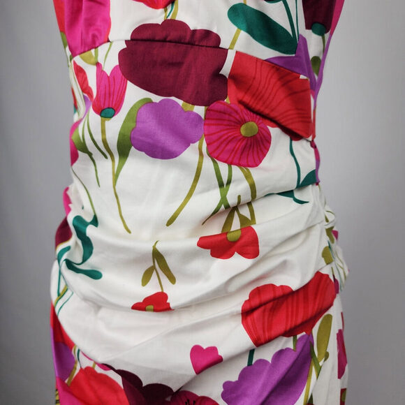 Floral Sleeveless Dress - Red and Pink - Picture 3 of 9